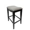 Contemporary Home Living Upholstered Saddle Barstools - 30" - Set of 2 - Black and Gray